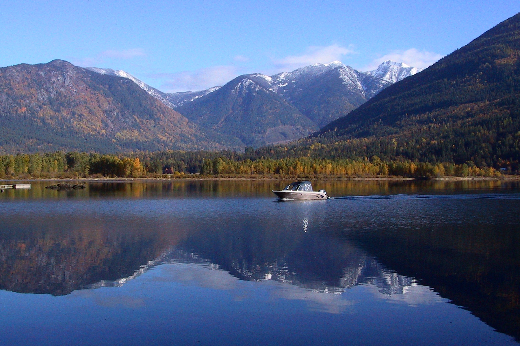 Crawford Bay Reflection and Boat